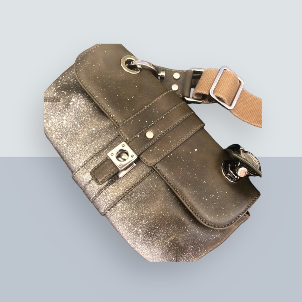 Lanvin leather shoulder clutch bag